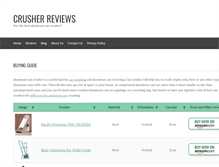Tablet Screenshot of crusherreviews.com